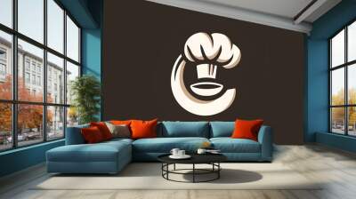 Letter C with Chef Hat for Catering Culinary Kitchen Restaurant Bakery and other food business logo design Wall mural