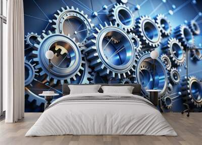 process optimization / Cogwheel Wall mural