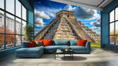 pyramid of chichen itza mexico Wall mural