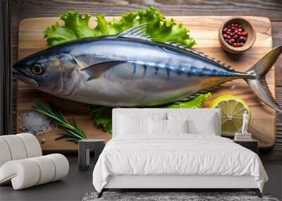 Raw tuna fish. Wall mural