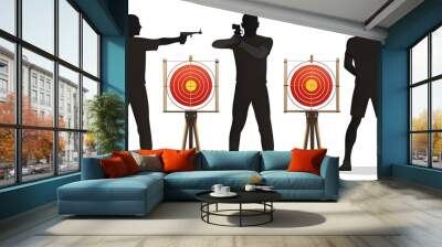 target range shoot human vector set Wall mural