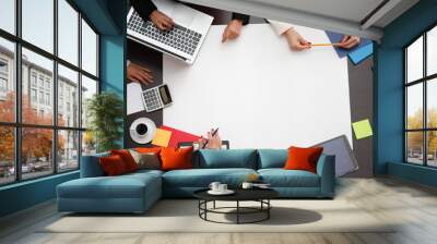 Business workplace with people Wall mural