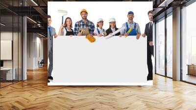 Construction industry workers Wall mural