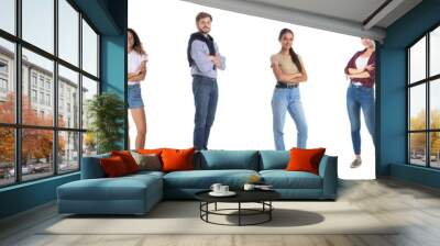 Set of casual people portraits Wall mural