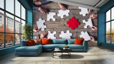 Teamwork meeting concept Wall mural