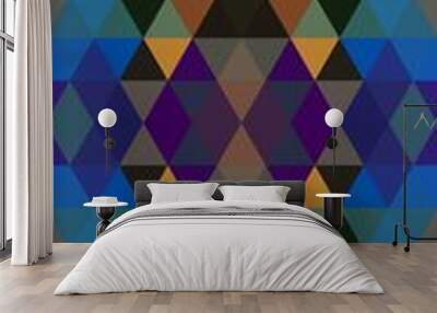 triangular motif. triangle pattern. tribal motif. triangle background Wall mural