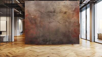 Dark gray, brown and dark red grunge texture. Old grunge copper bronze rustic texture abstract background. Wall mural