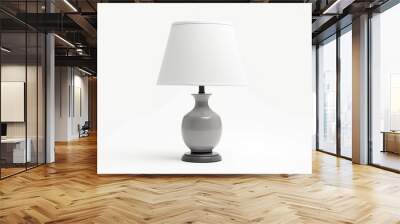 Gray table lamp isolated on white background. Wall mural