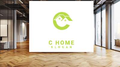 c home initial gold logo icon design Wall mural