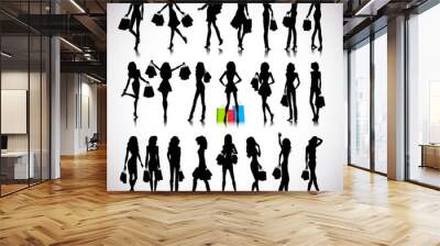 Shopping set Wall mural