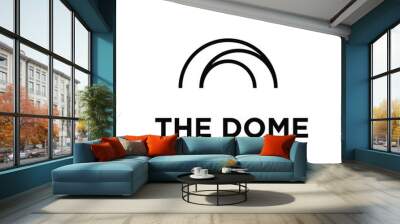 the Dome Palace creative logo design. Template Vector Illustration Isolated Background Wall mural