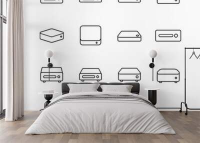 Mini Pc line icon design illustration Wall mural