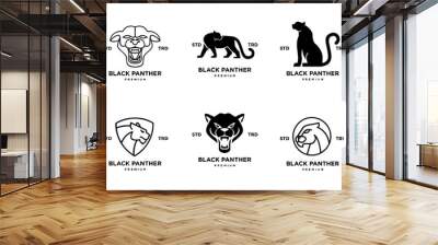 black phanter icon logo design vector illustration Wall mural