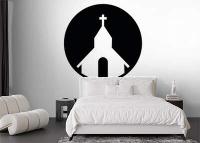 church logo icon design vector illustration Wall mural