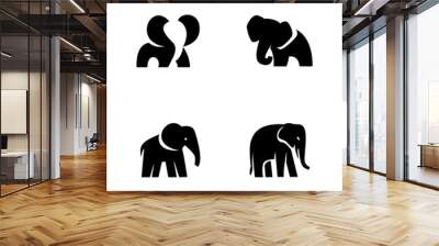 elephant logo vector icon illustration design Wall mural