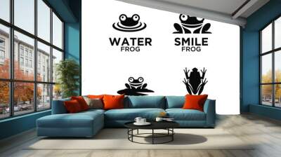 frog logo icon designs vector Wall mural