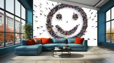 3d rendering people smile Wall mural