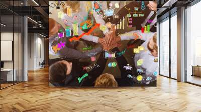 Business people agree on new projects together as teamwork and partner Wall mural