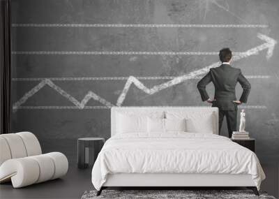 Businessman and company trend Wall mural