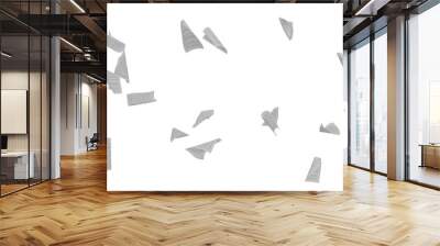 Flying sheets of papers. bureaucracy and overworked concept. 3d rendering Wall mural