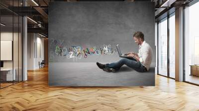 Internet chat concept Wall mural