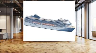 Isolated big luxury cruise ship shot from top Wall mural