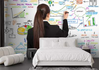 Modern business concept Wall mural