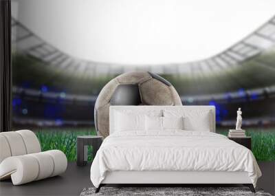 Modern football stadium ready to soccer match Wall mural