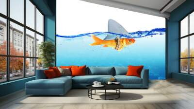 Red Fish  as shark Wall mural