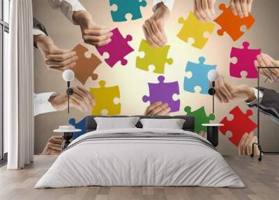 teamwork and integration concept Wall mural