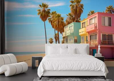 houses on the beach Wall mural