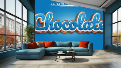 Chocolate Text Effect Wall mural