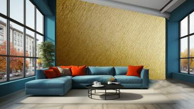 Gold metallic gradient texture background with diagonal stripes Wall mural