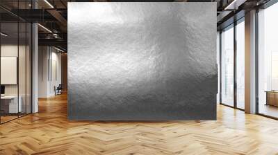 Silver foil texture background with shadows and highlights Wall mural