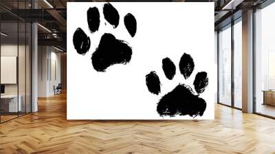 Ink Dog Paw illustration, Cat Paw. Print Vector Wall mural