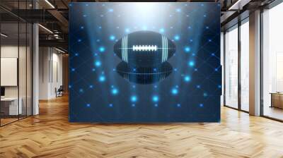 Ball On Spotlit Stage Wall mural