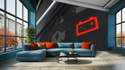 Check Battery Dashboard Light Wall mural