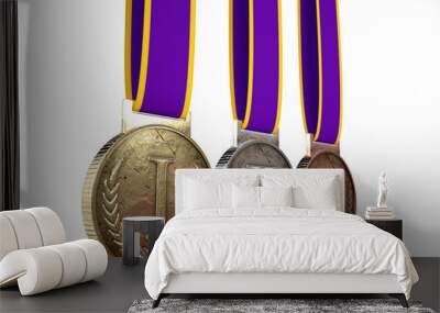 First Second And Third Medals Wall mural