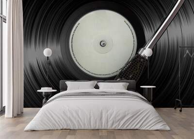 Vinyl On Vintage Turntable Wall mural