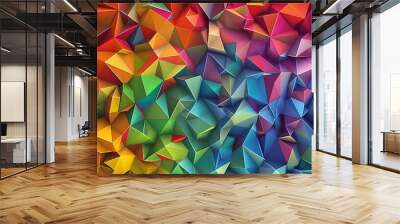 Abstract Polygonal Background. Abstract Background Colorful Geometric Background. Generated AI Wall mural