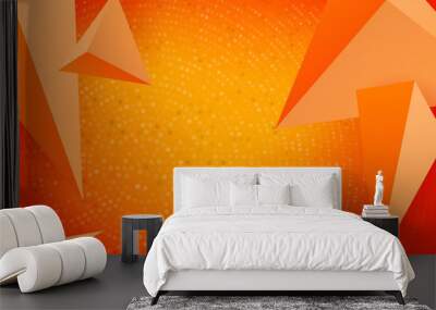 Geometric textured yellow design, mosaic and triangles with 3-d effect Wall mural