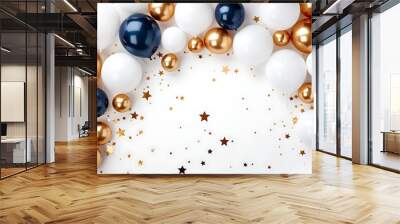 ballon frame on white background Wall mural