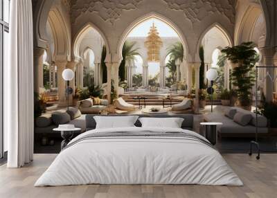 luxurious arabic pallace building design Wall mural