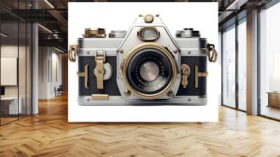 vintage camera on white background Wall mural