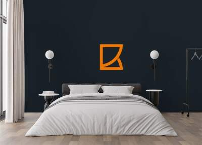  letter b or k logo design template Wall mural