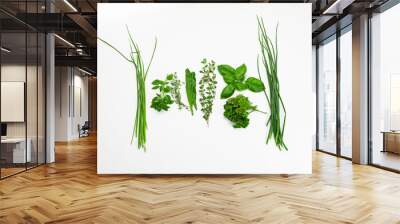 Caribbean herbs green seasoning Shadon benny local Trinidad and Tobago Wall mural