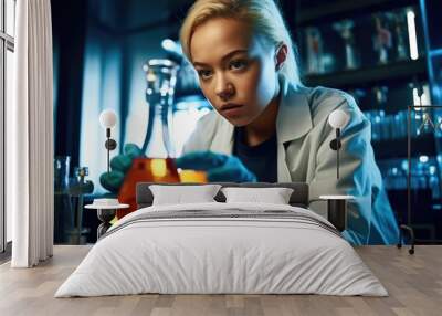 shot of a young scientist working on an experiment in her lab Wall mural