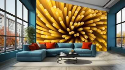 Spaghetti pasta macro Wall mural