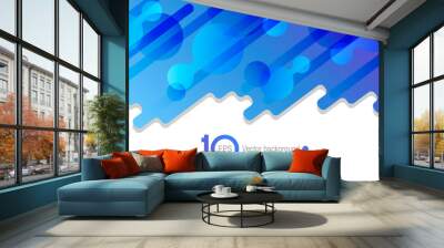 Abstract blue vector background Wall mural