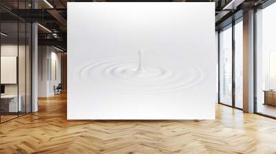 Drop of milk and rippling. 3D illustration Wall mural